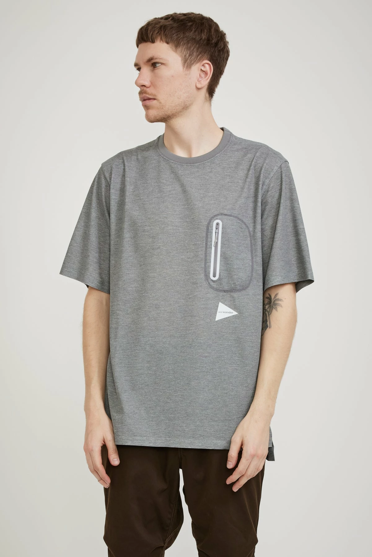 Polyester Seamless S/S T Shirt Grey