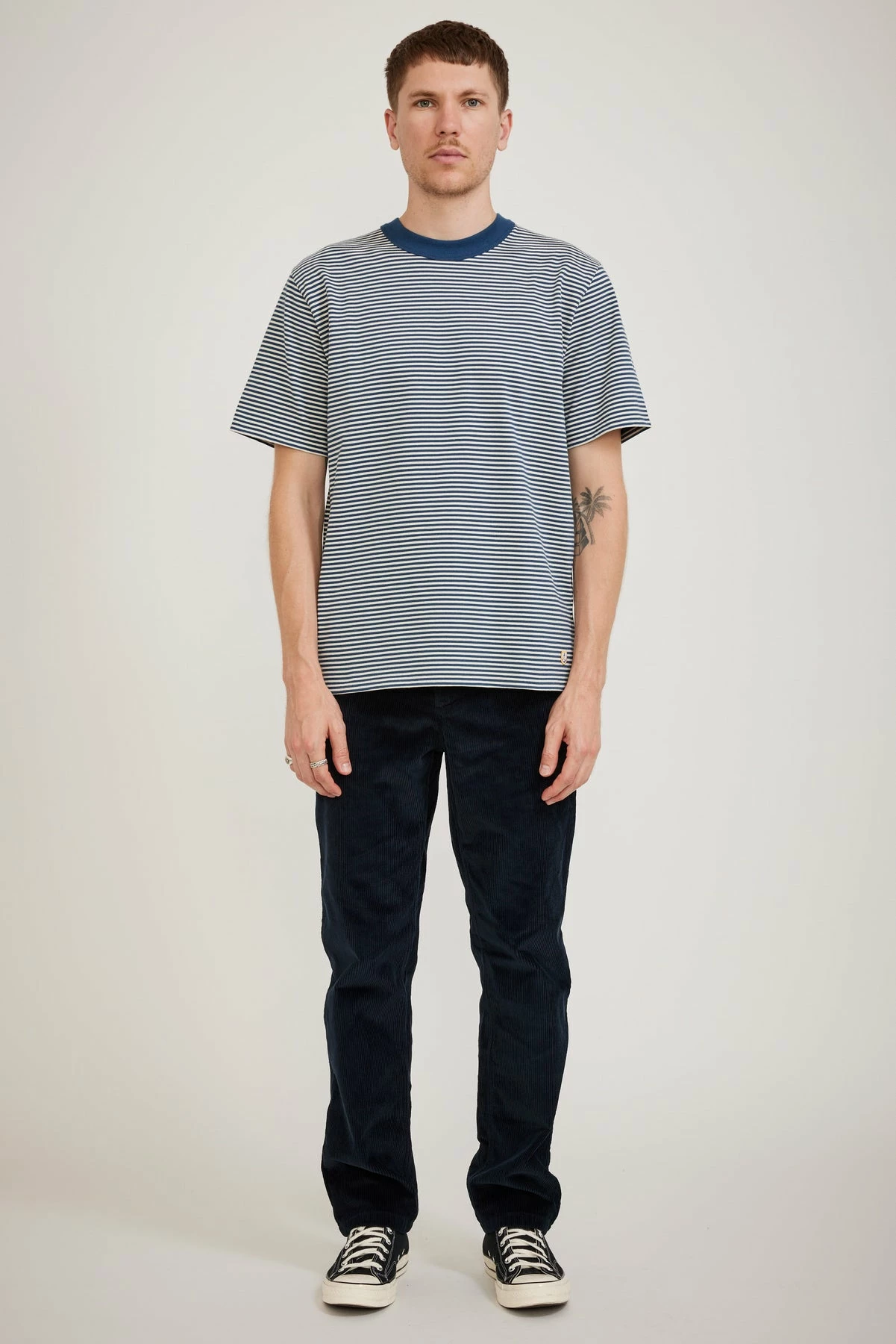 Striped Heritage T-Shirt Libeccio/Nature - Image 2