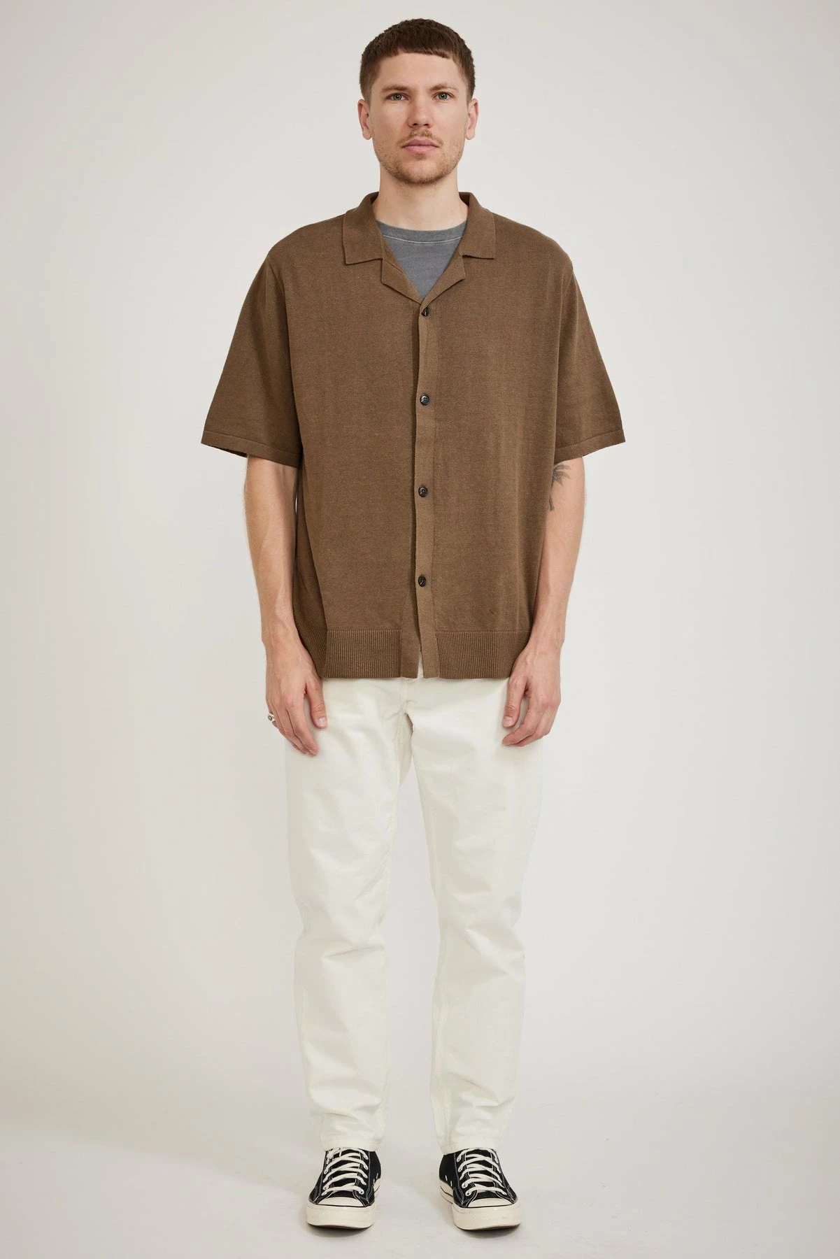 Kisho Knit Campo Shirt Dune - Image 2