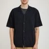 Kisho Knit Campo Shirt True Navy