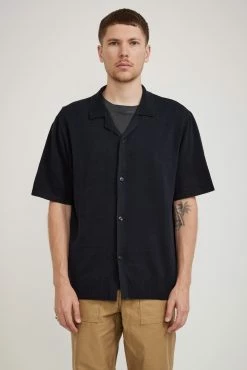 Kisho Knit Campo Shirt True Navy