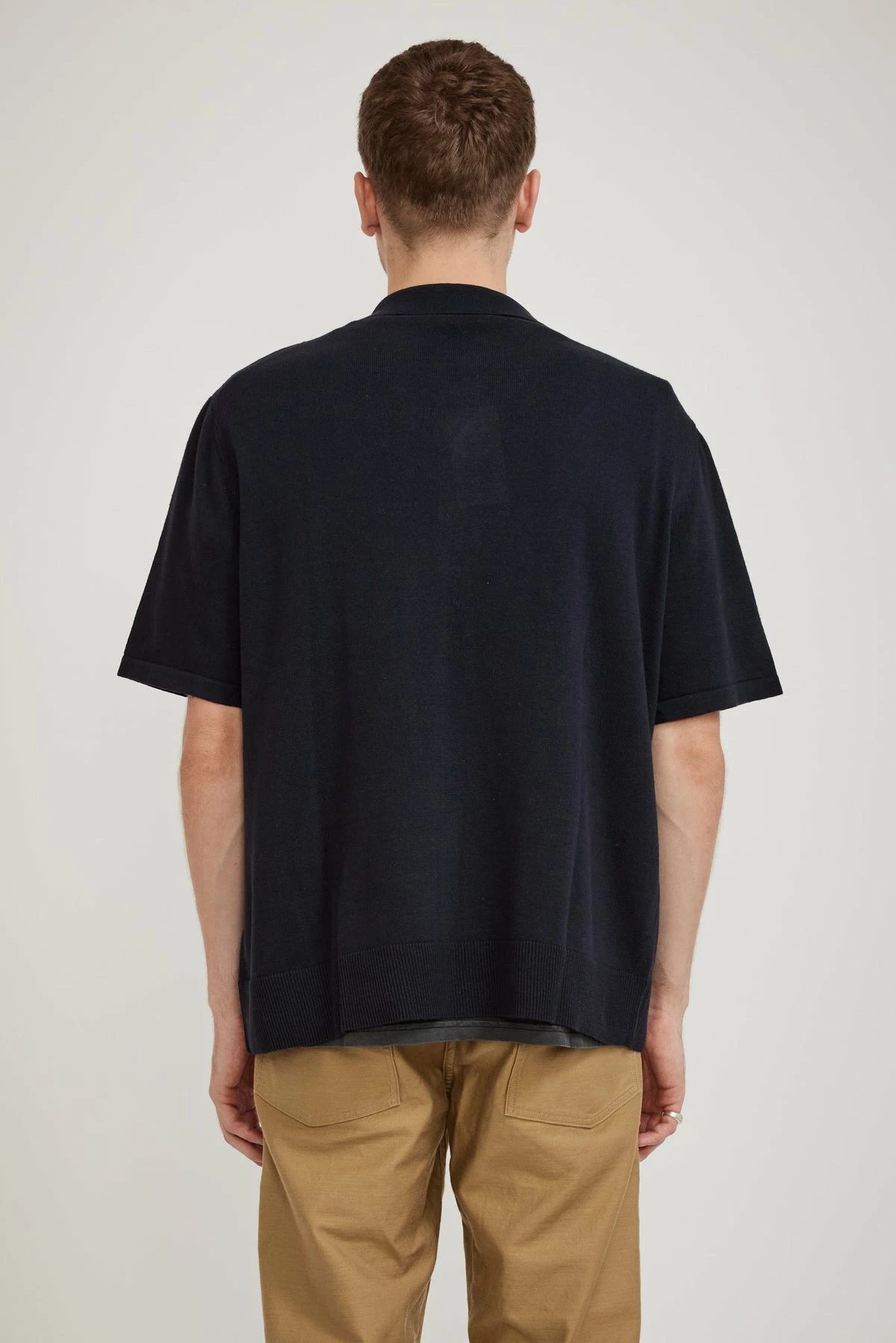 Kisho Knit Campo Shirt True Navy - Image 4