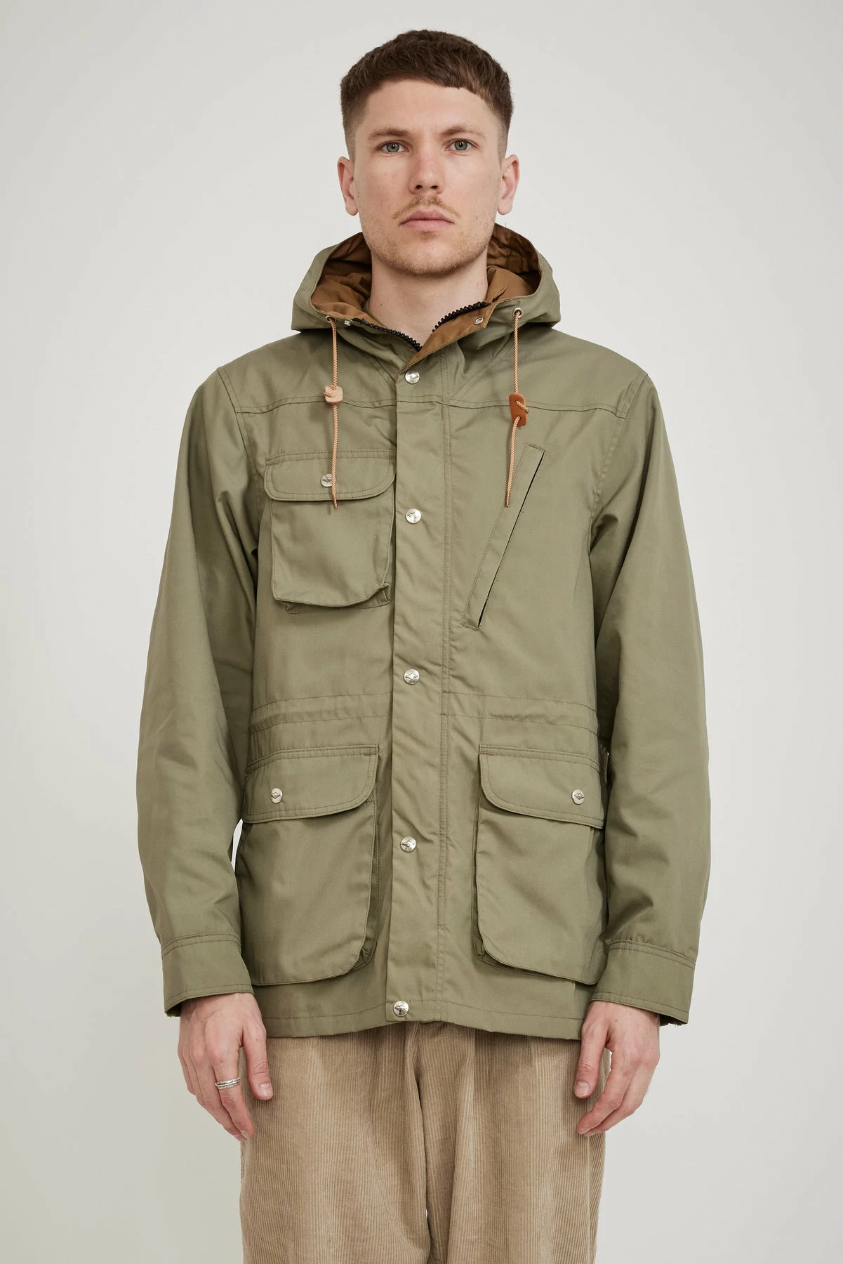 Travel Shell Parka O.D. Green X Khaki - Image 4