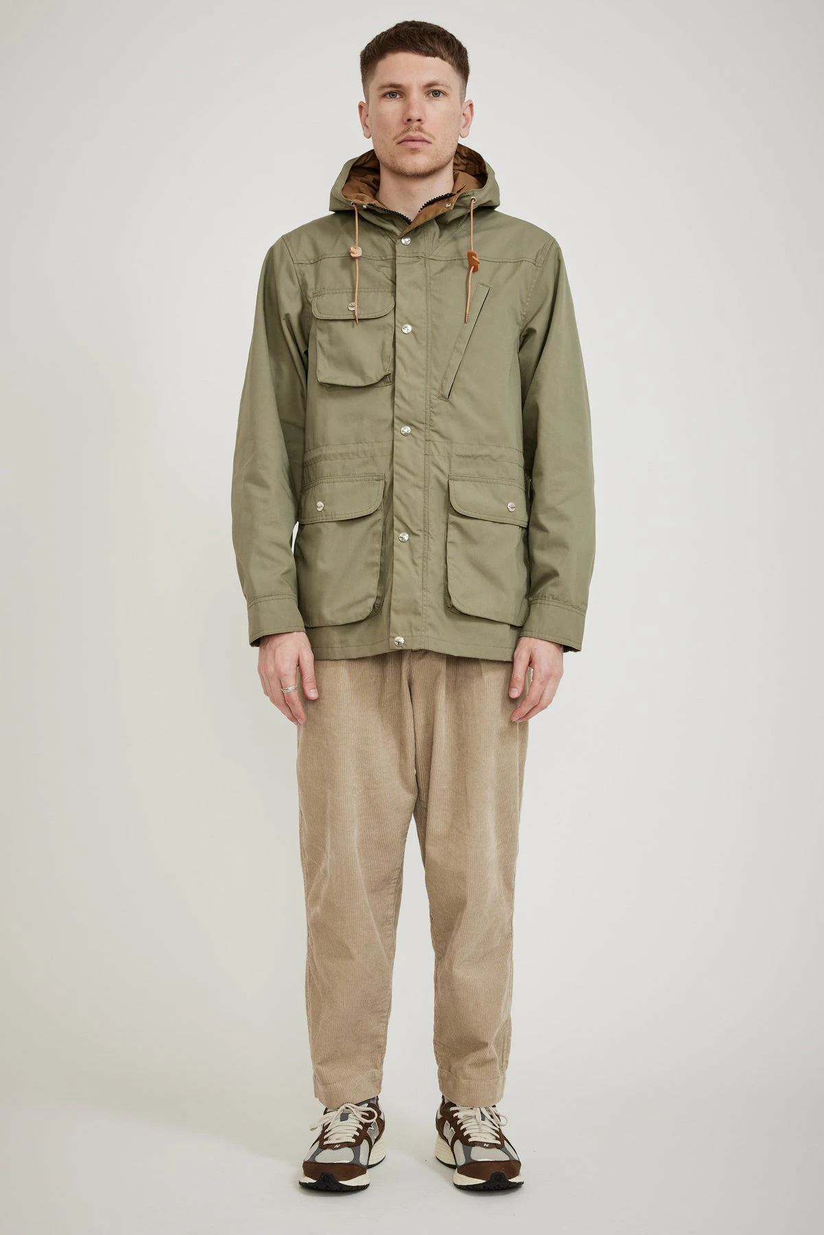 Travel Shell Parka O.D. Green X Khaki - Image 2