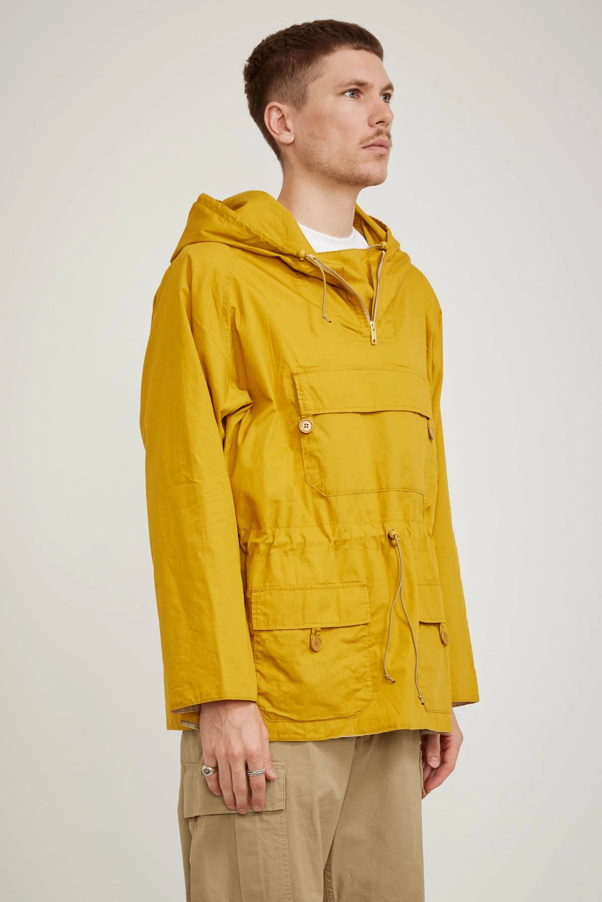 Sports Euro Anorak Cotton Mustard - Image 3