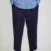 2 Pleats Twill Pant Navy