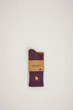 Chase Socks Dark Plum / Gold
