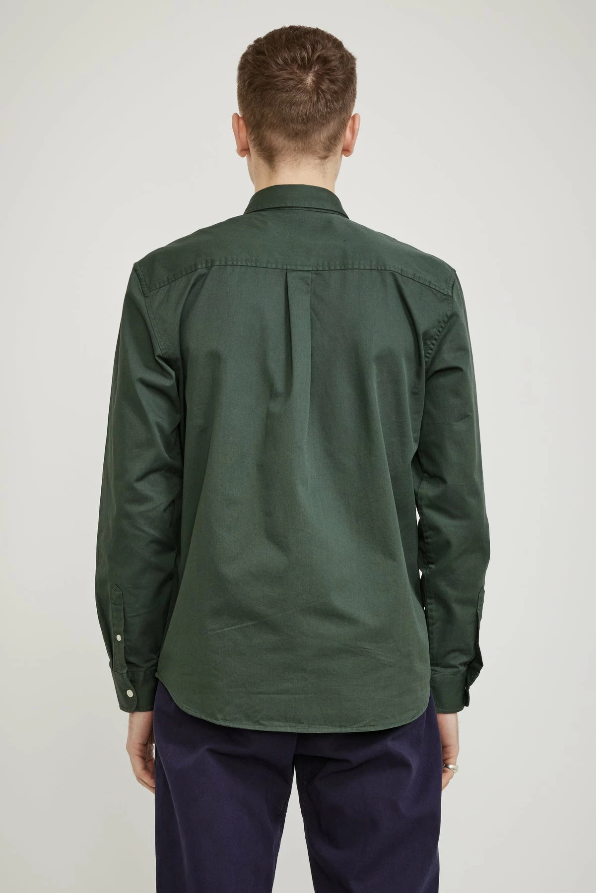 L/S Madison Shirt Hemlock Green / White - Image 4