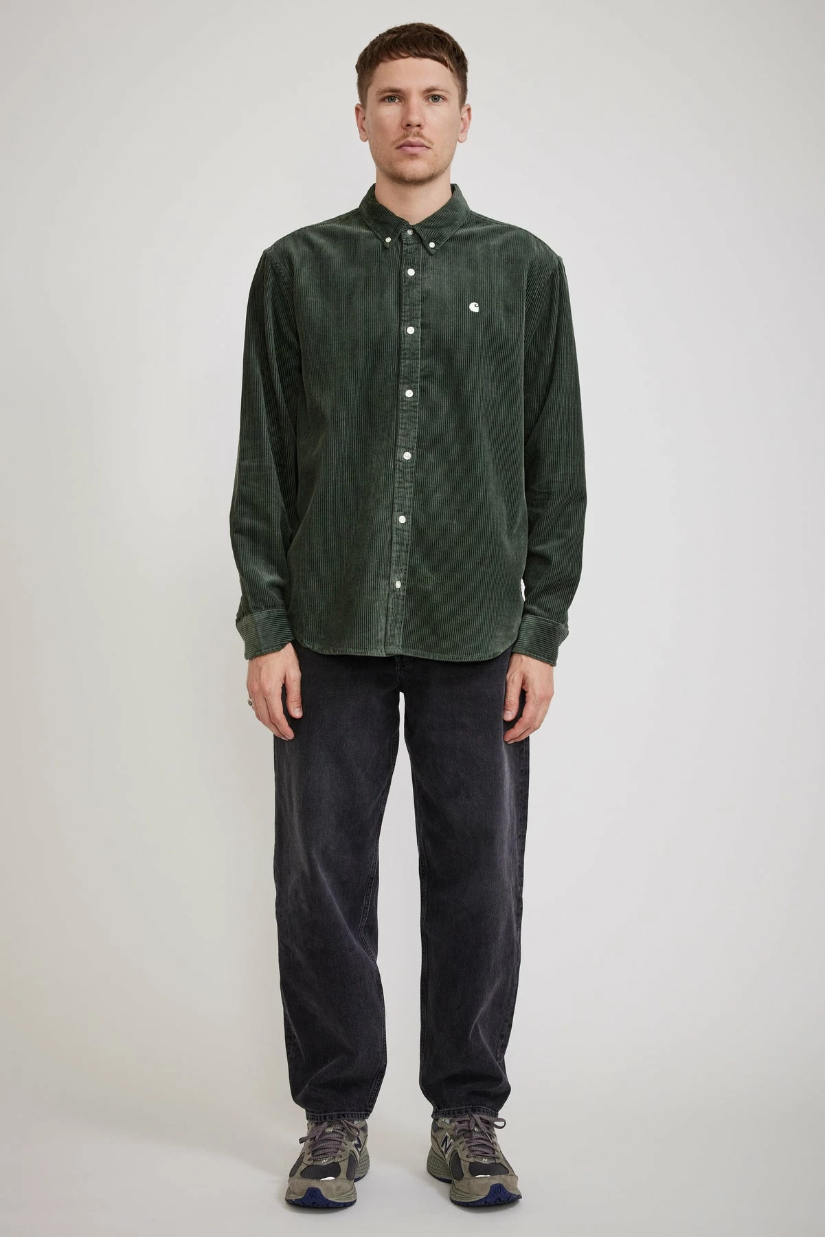 L/S Madison Cord Shirt Boxwood / Wax - Image 2