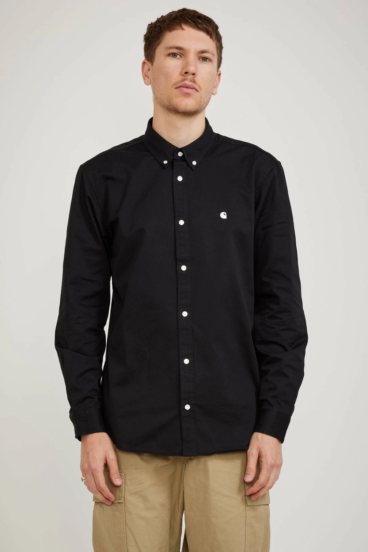 L/S Madison Shirt Black / White