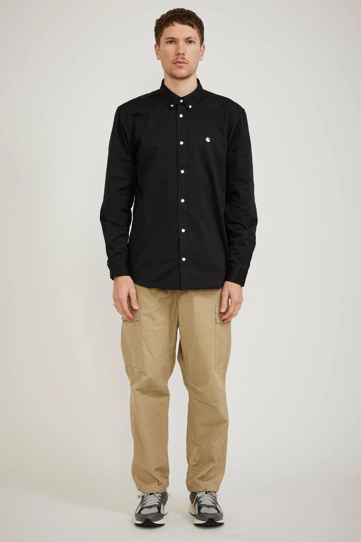 L/S Madison Shirt Black / White - Image 2