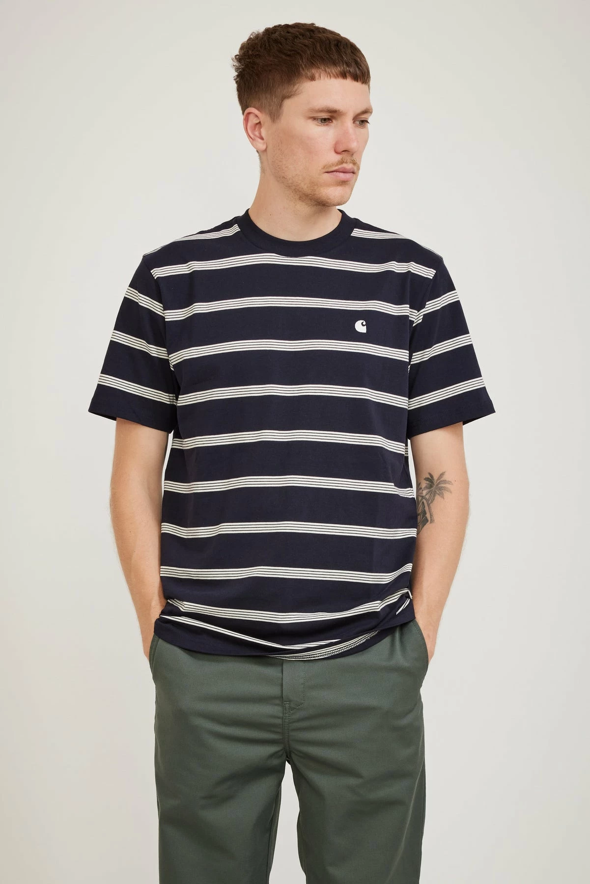 S/S Glover T-Shirt Glover Stripe Dark Navy