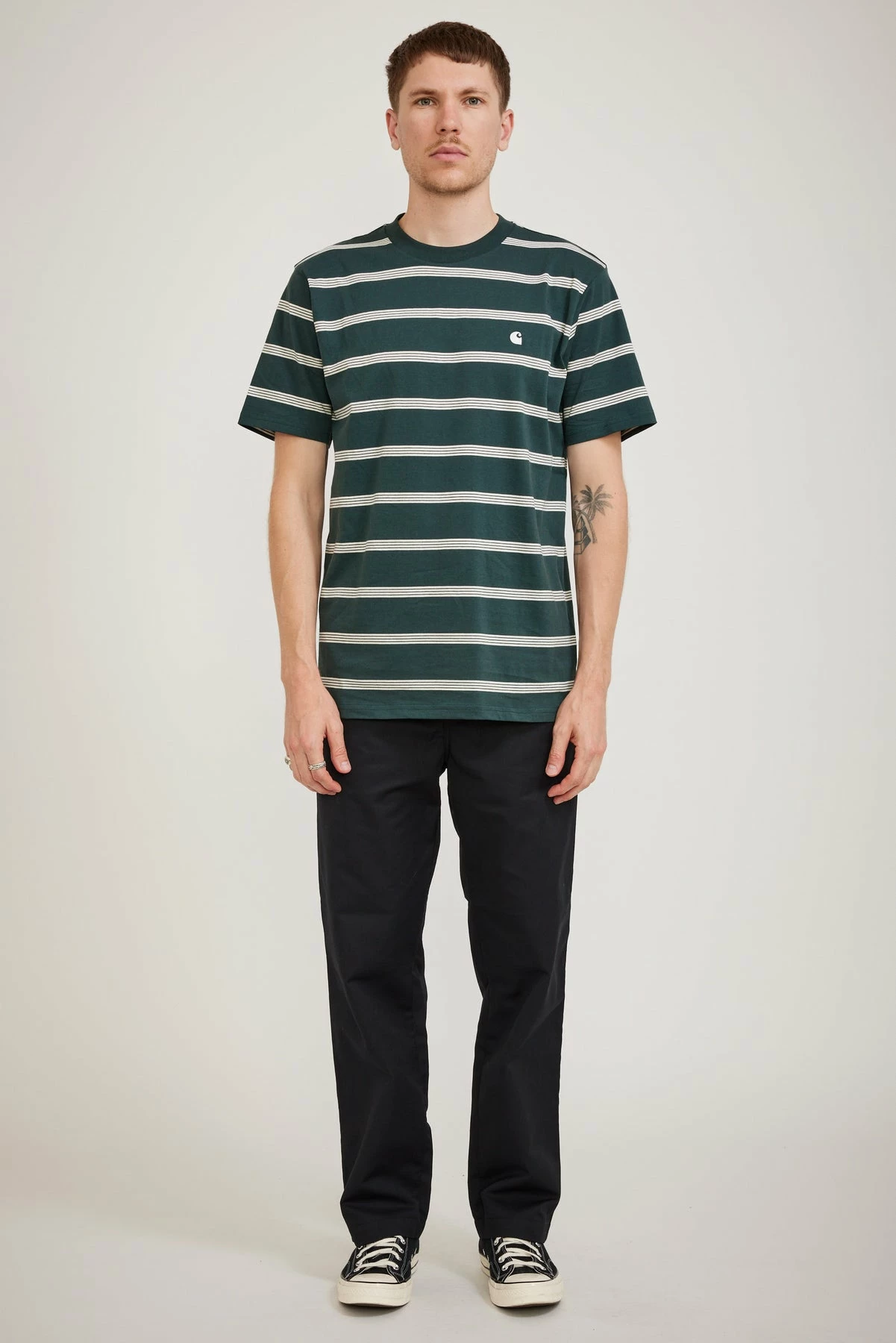 S/S Glover T-Shirt Glover Stripe Juniper - Image 2