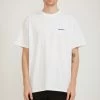 S/S Script Embroidery Tee White / Black