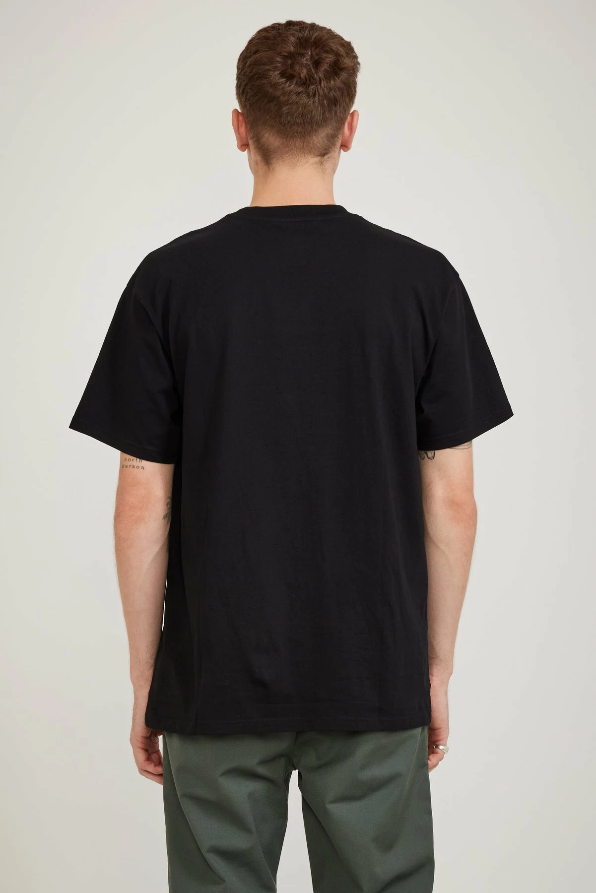 S/S Script Embroidery Tee Black / White - Image 4
