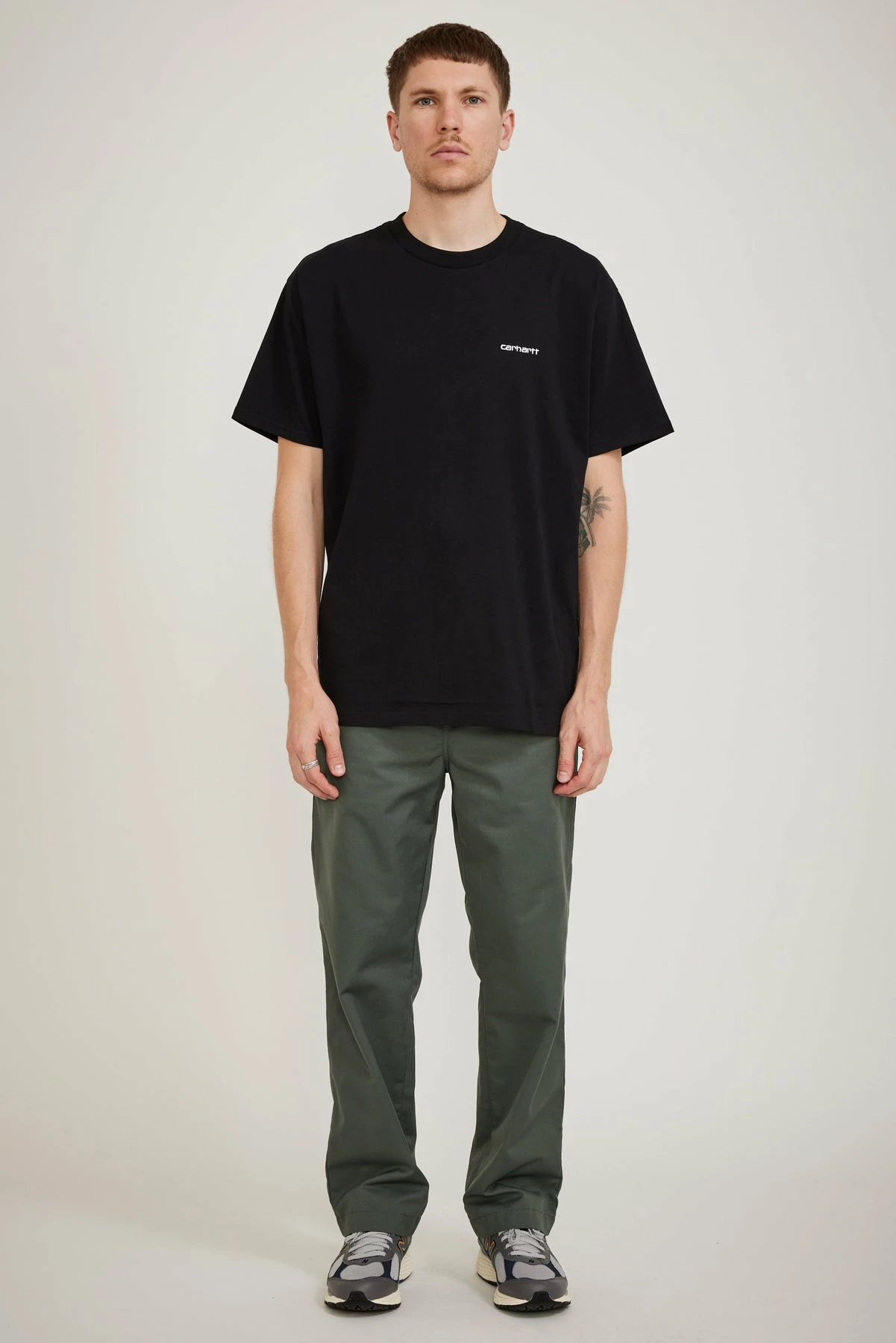 S/S Script Embroidery Tee Black / White - Image 2