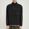 Stretch Nylon Half Zip Jacket Black