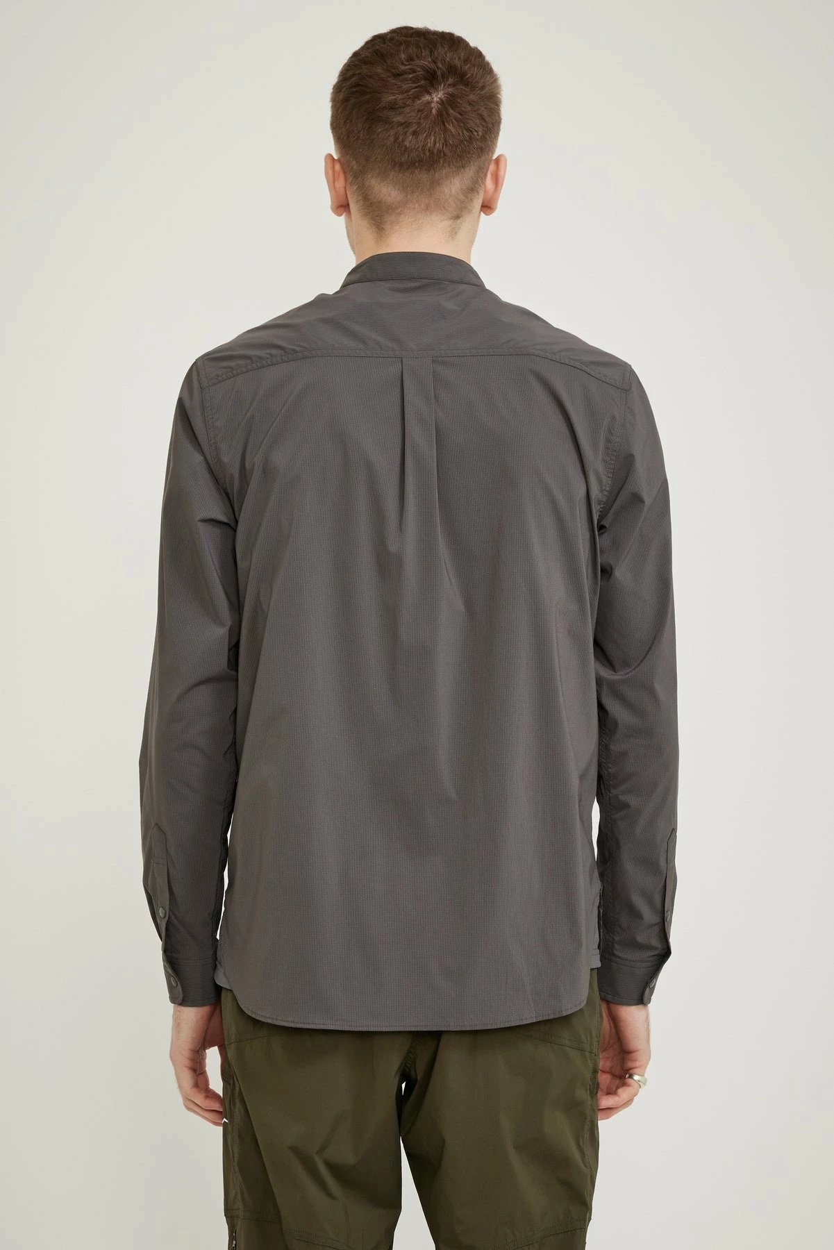 Stretch Nylon Pullover Shirt Grey - Image 4