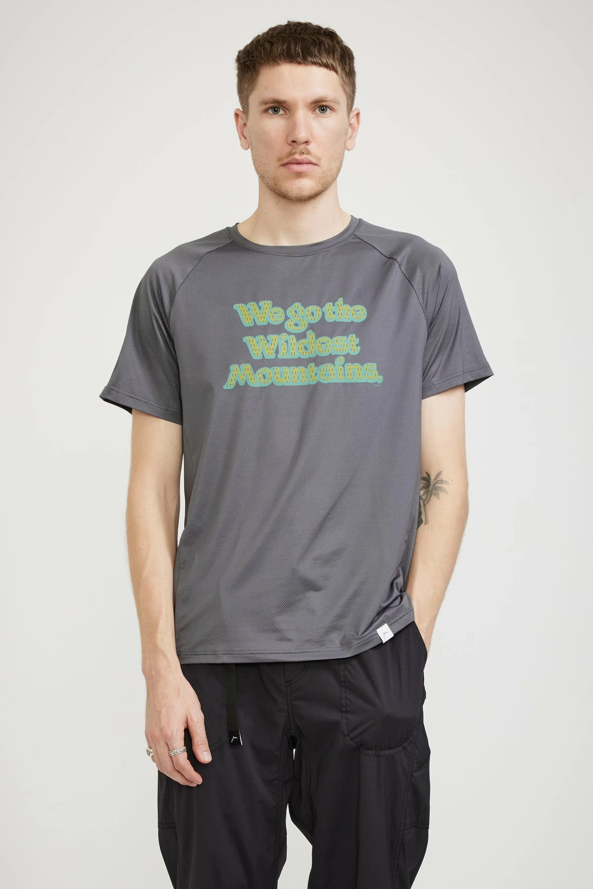 Wego Mesh Short Sleeve T-Shirt Charcoal