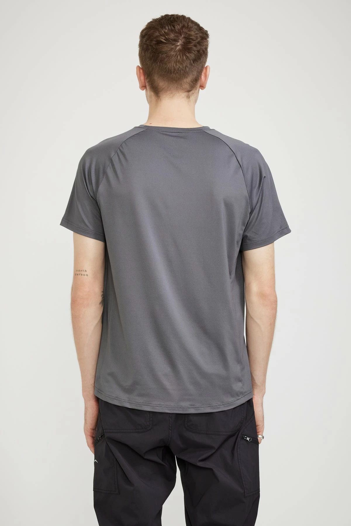 Wego Mesh Short Sleeve T-Shirt Charcoal - Image 5