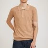 Cabled Polo Taupe