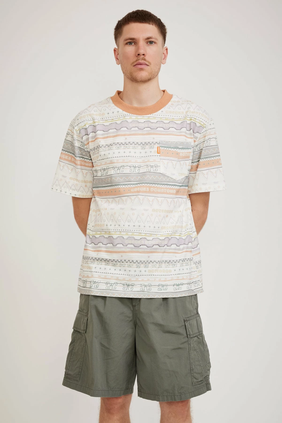Wave Stripe T-Shirt Cream/Multi