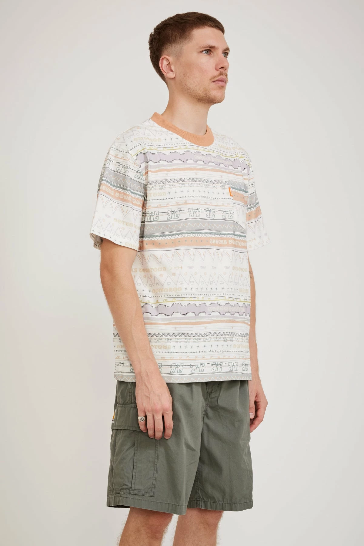Wave Stripe T-Shirt Cream/Multi - Image 3