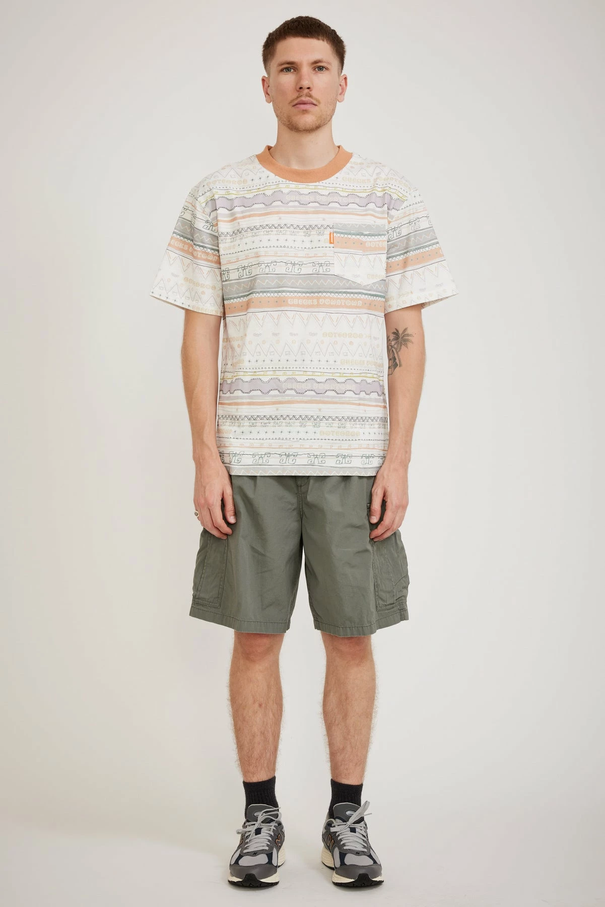 Wave Stripe T-Shirt Cream/Multi - Image 2
