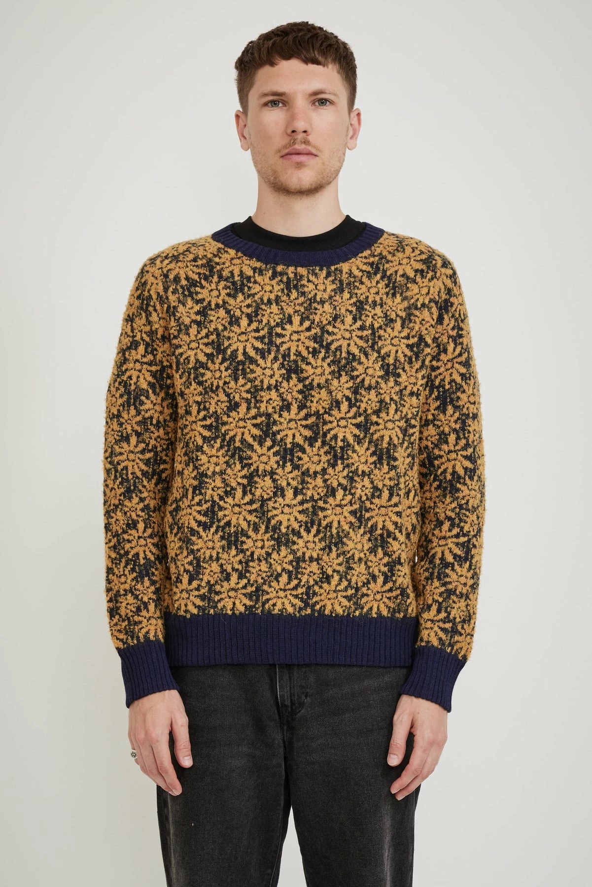 Floral Alpaca Crewneck Yellow
