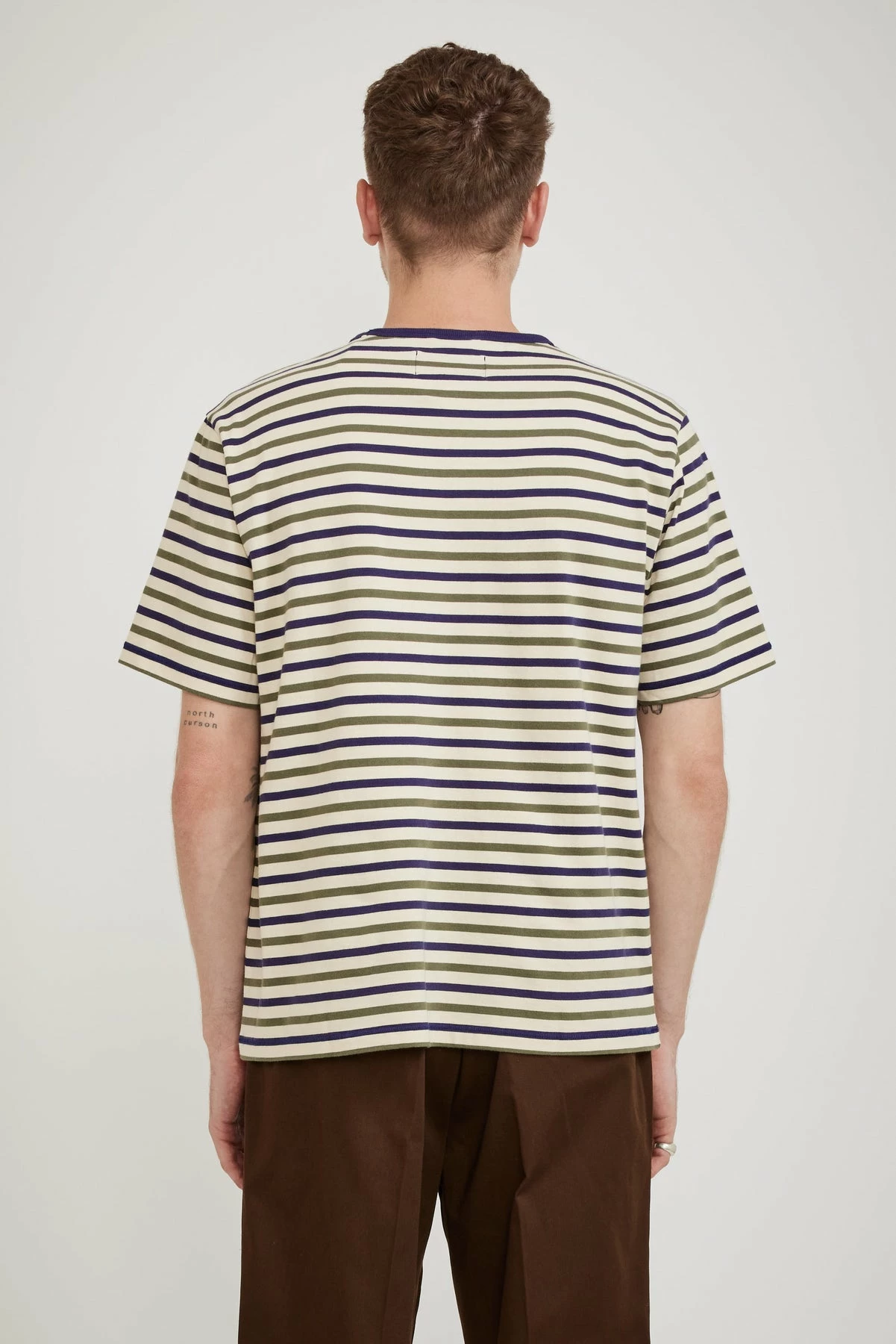 Organic Striped T Shirt Natural - Image 4