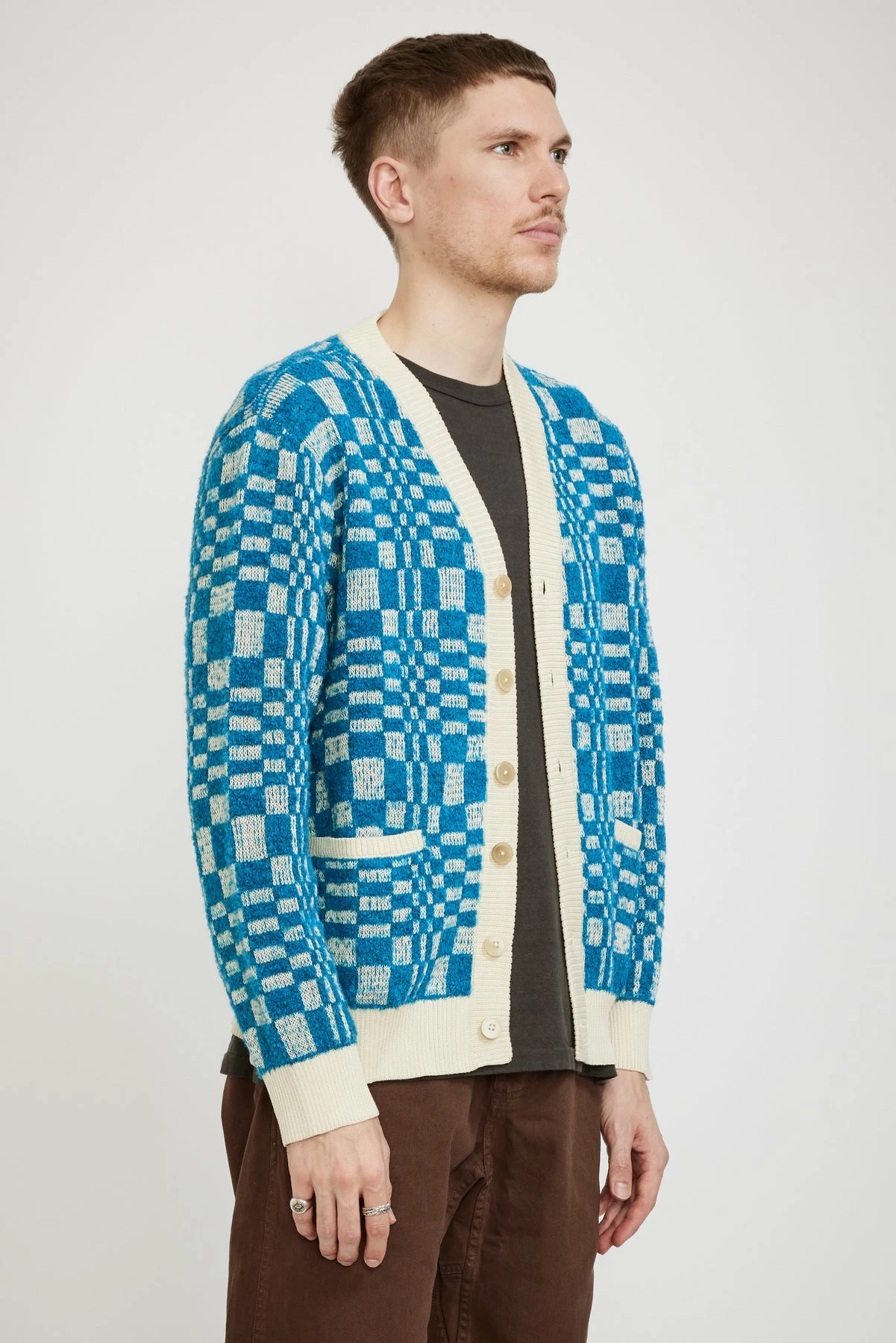 Optic Alpaca Cardigan Azure - Image 2