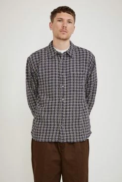 Reverse Tweed Snow Check Blue