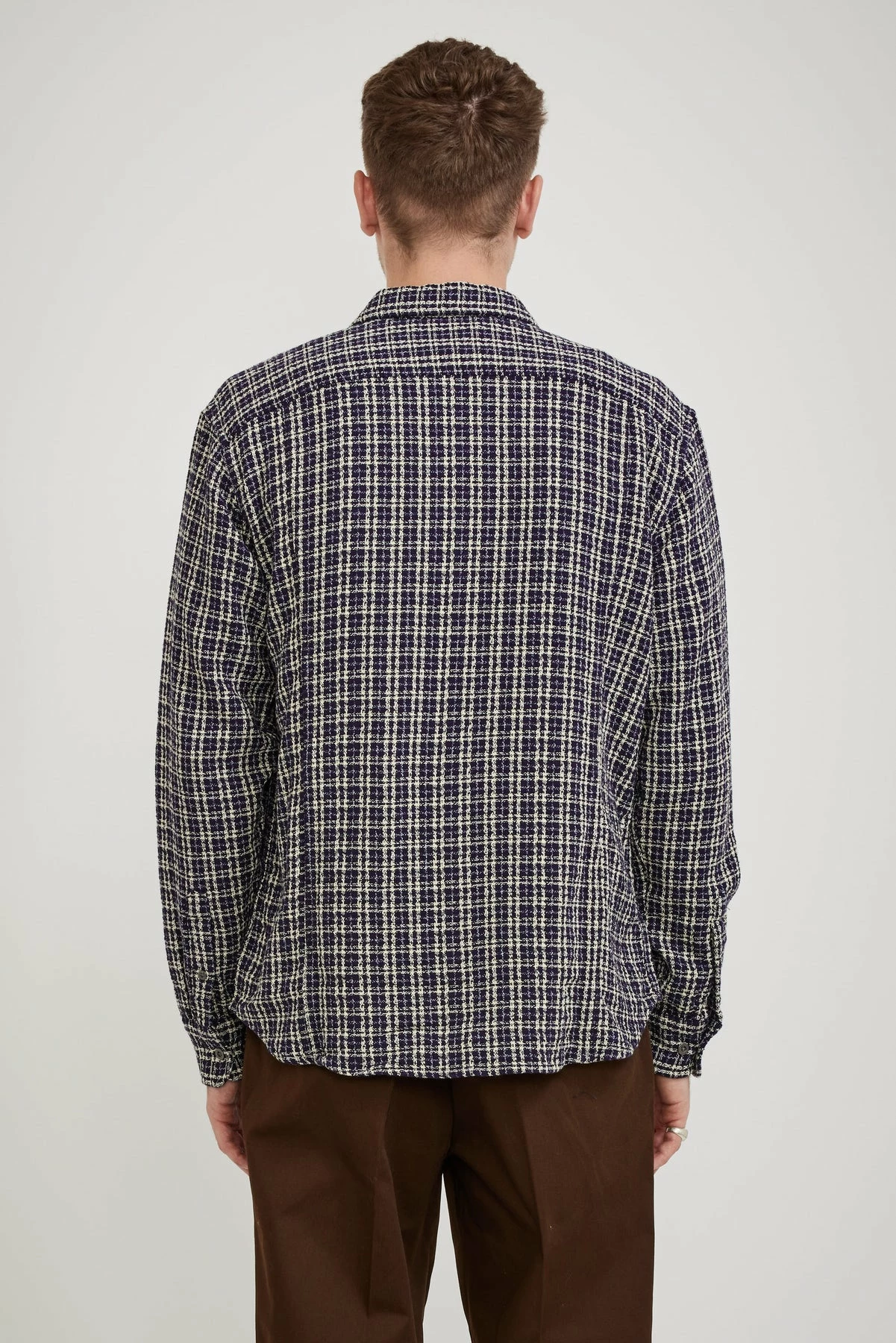 Reverse Tweed Snow Check Blue - Image 4