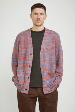 Space Dye Cardigan Purple