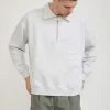 Collar Half Zip Sweatshirt Oatmeal