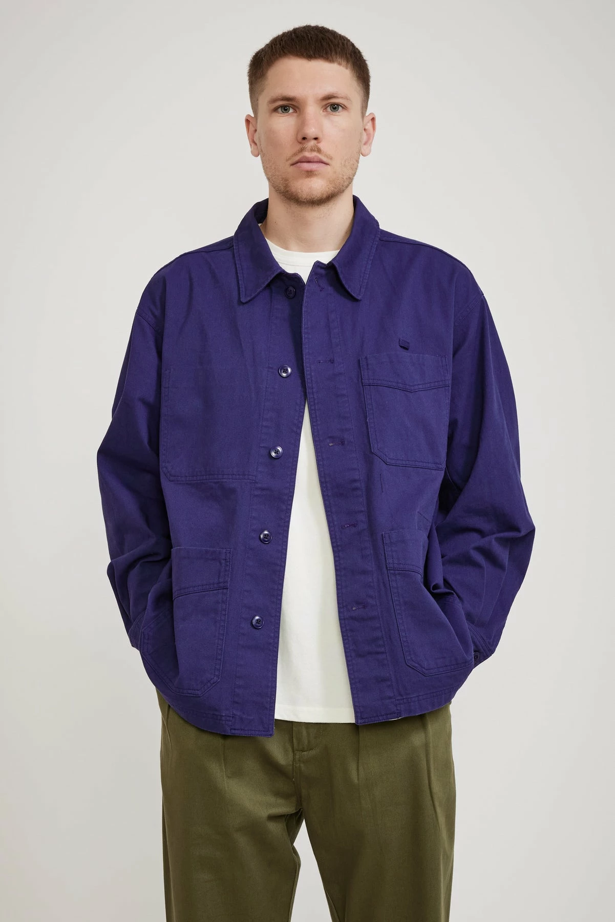 French Work Jacket Deep Blue