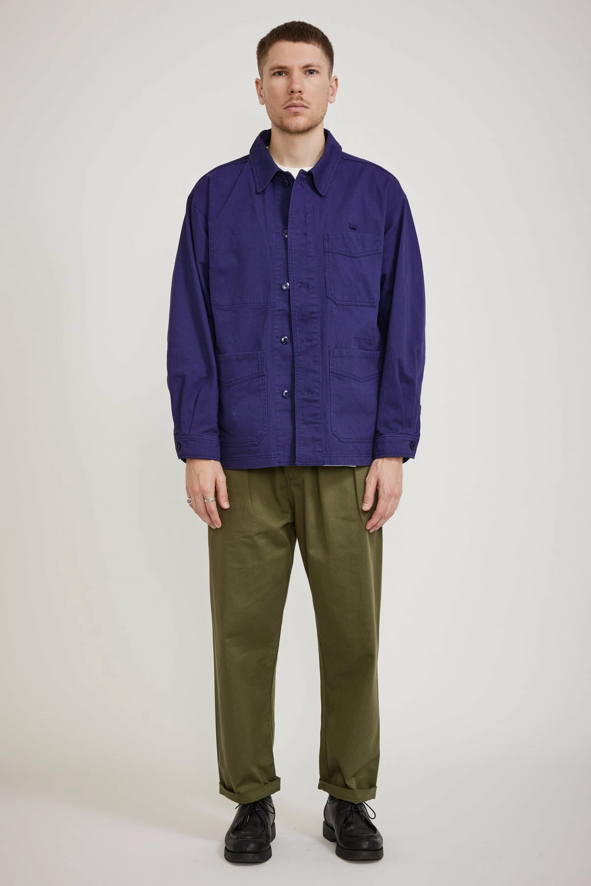 French Work Jacket Deep Blue - Image 2