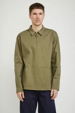 Derby Half Zip Sweat Olive