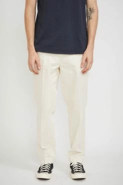 Twill Flat Front Pant Natural