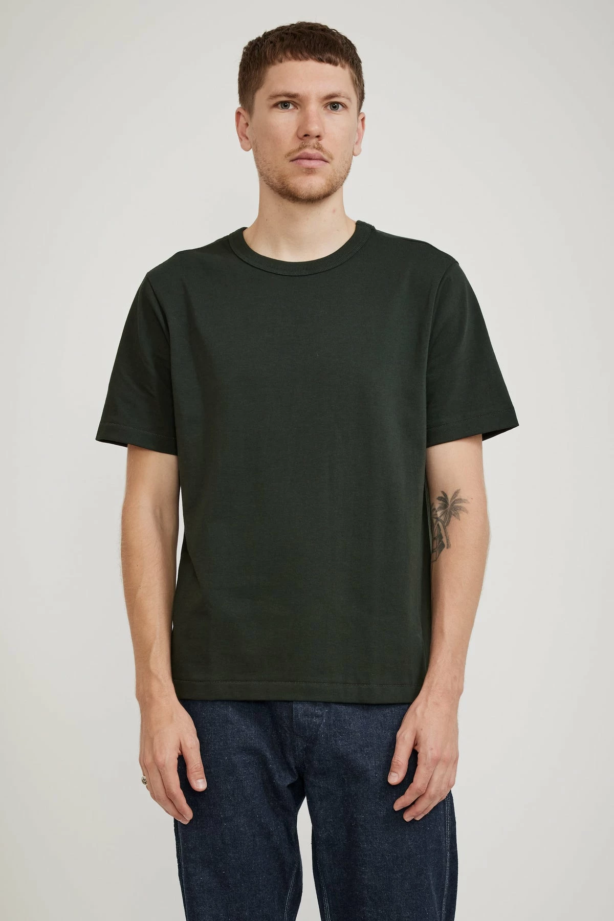 214 Loopwheeled Relaxed Tee Forest