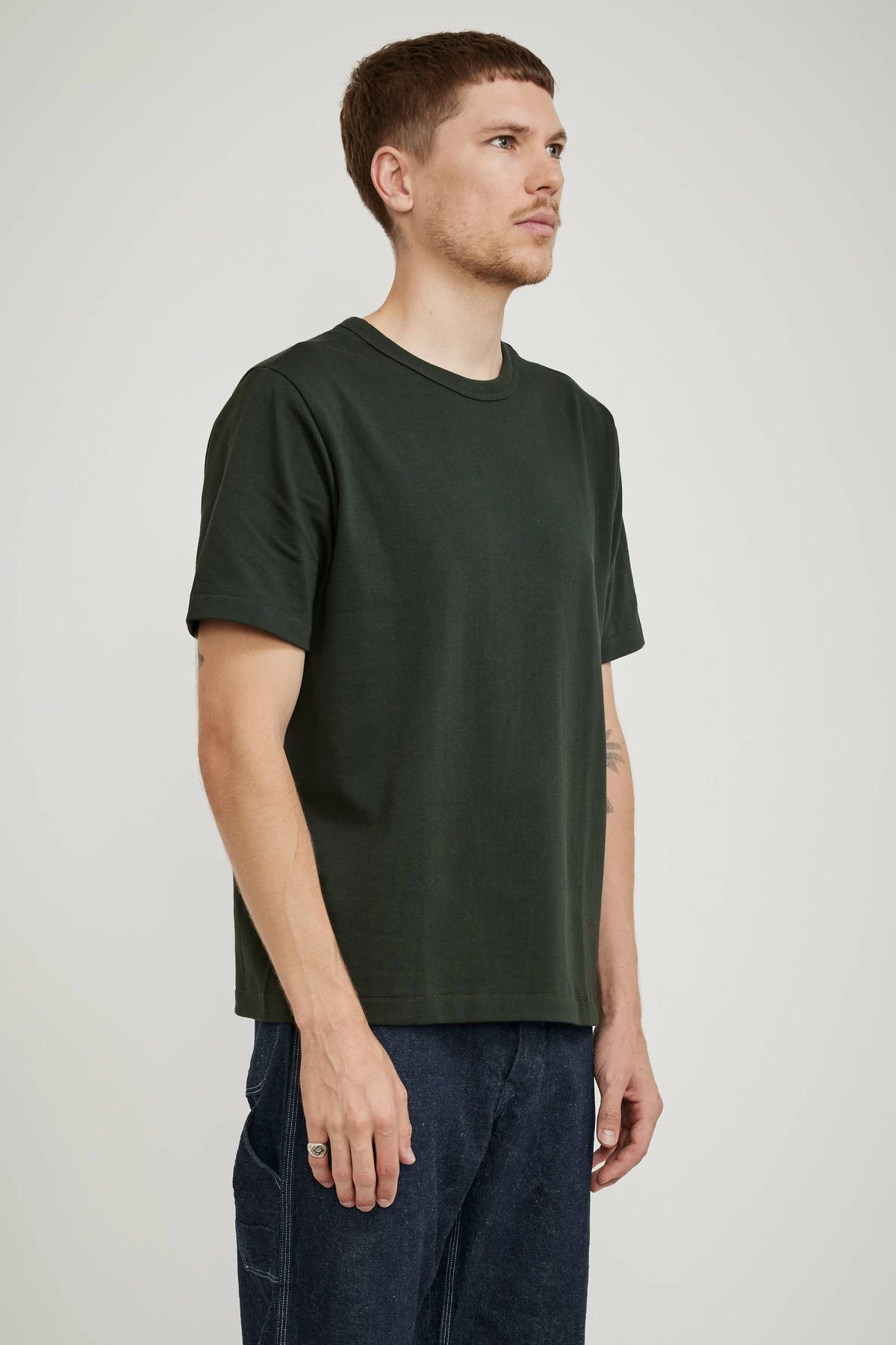 214 Loopwheeled Relaxed Tee Forest - Image 3