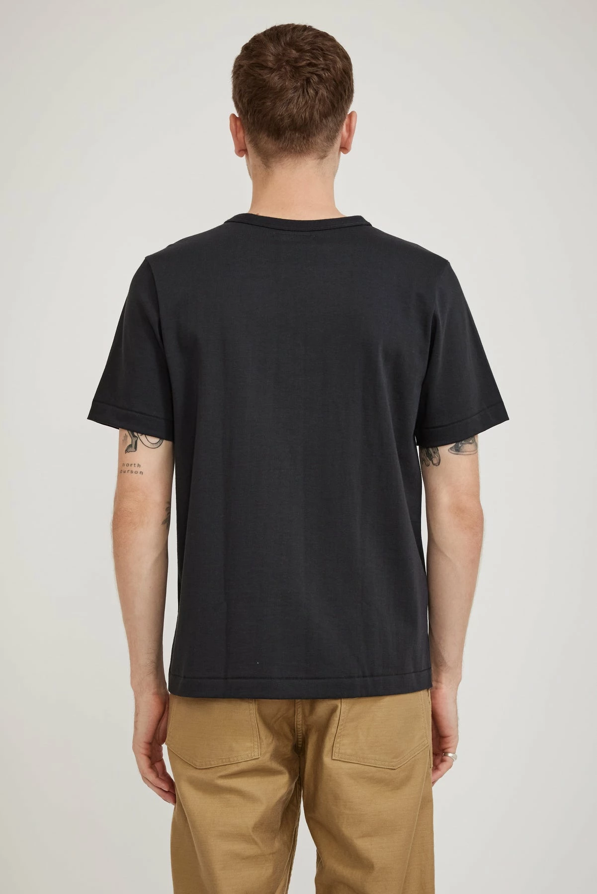 214 Loopwheeled Relaxed Tee Charcoal - Image 4