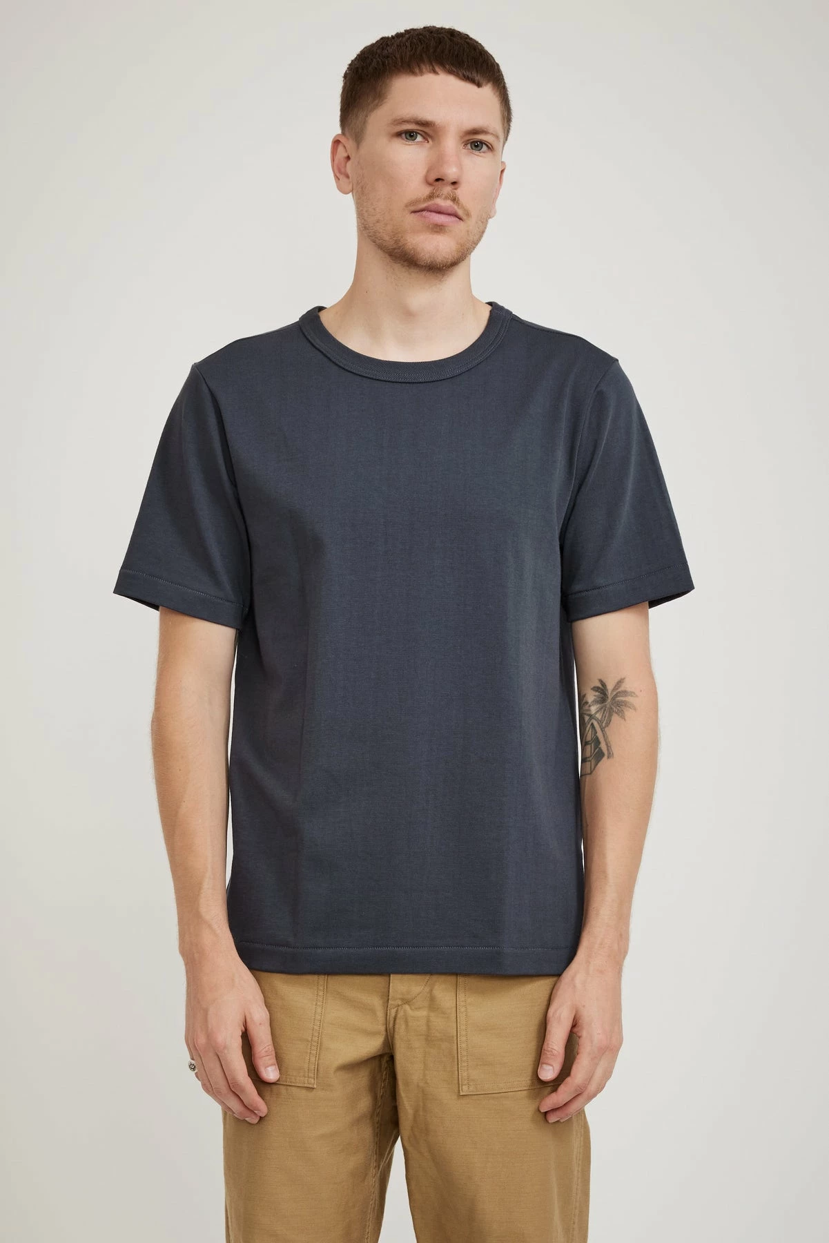 214 Loopwheeled Relaxed Tee Navy