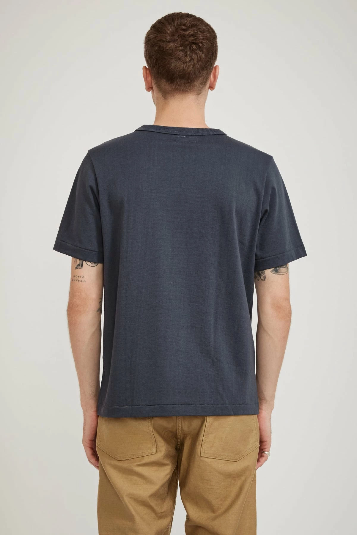 214 Loopwheeled Relaxed Tee Navy - Image 4