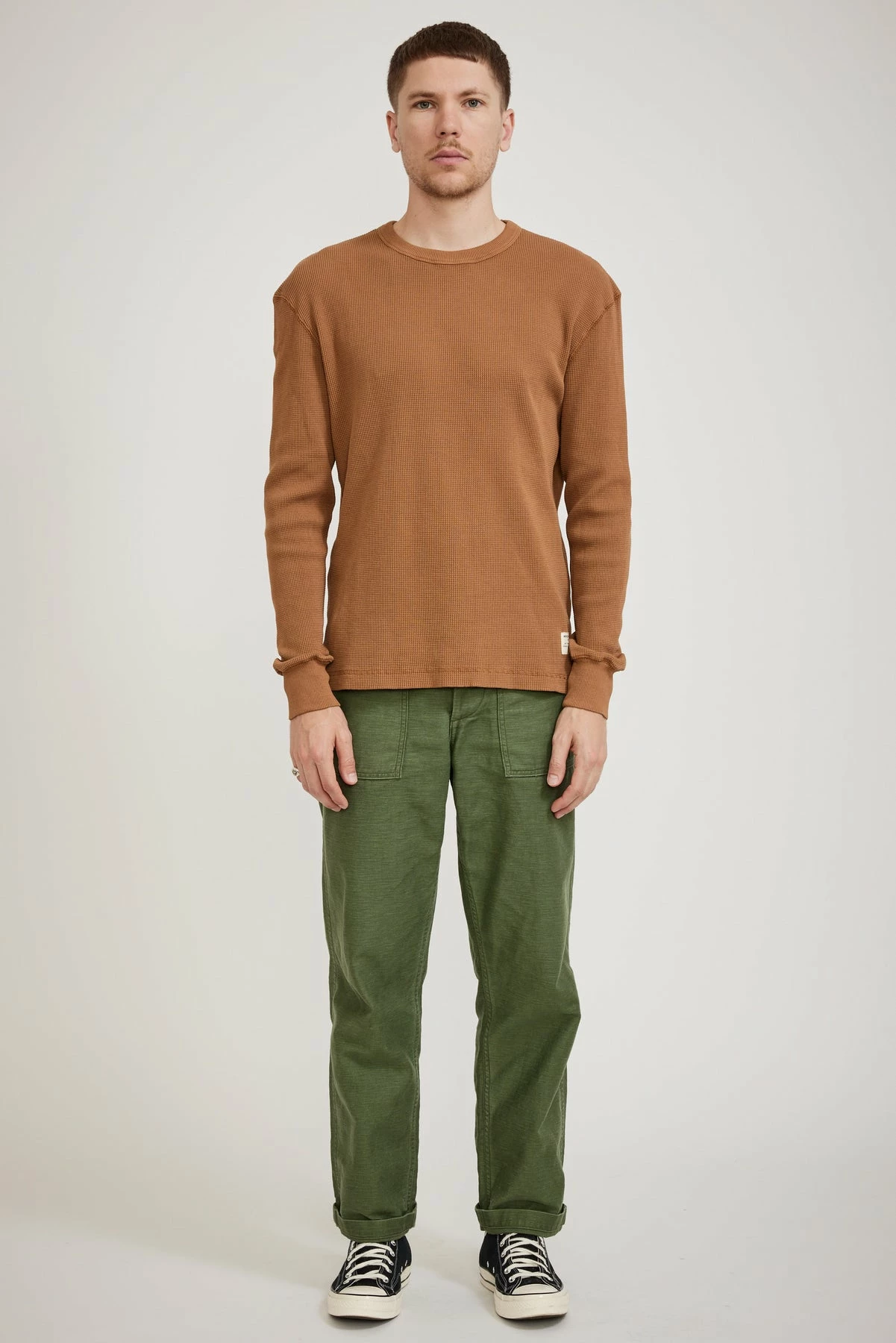 Relaxed L/S Waffle Amber - Image 2