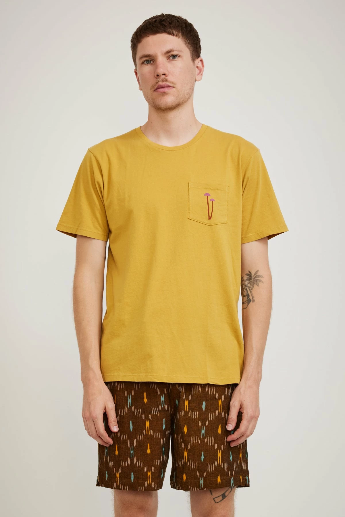Mushroom Pocket Tee Mustard - Image 2