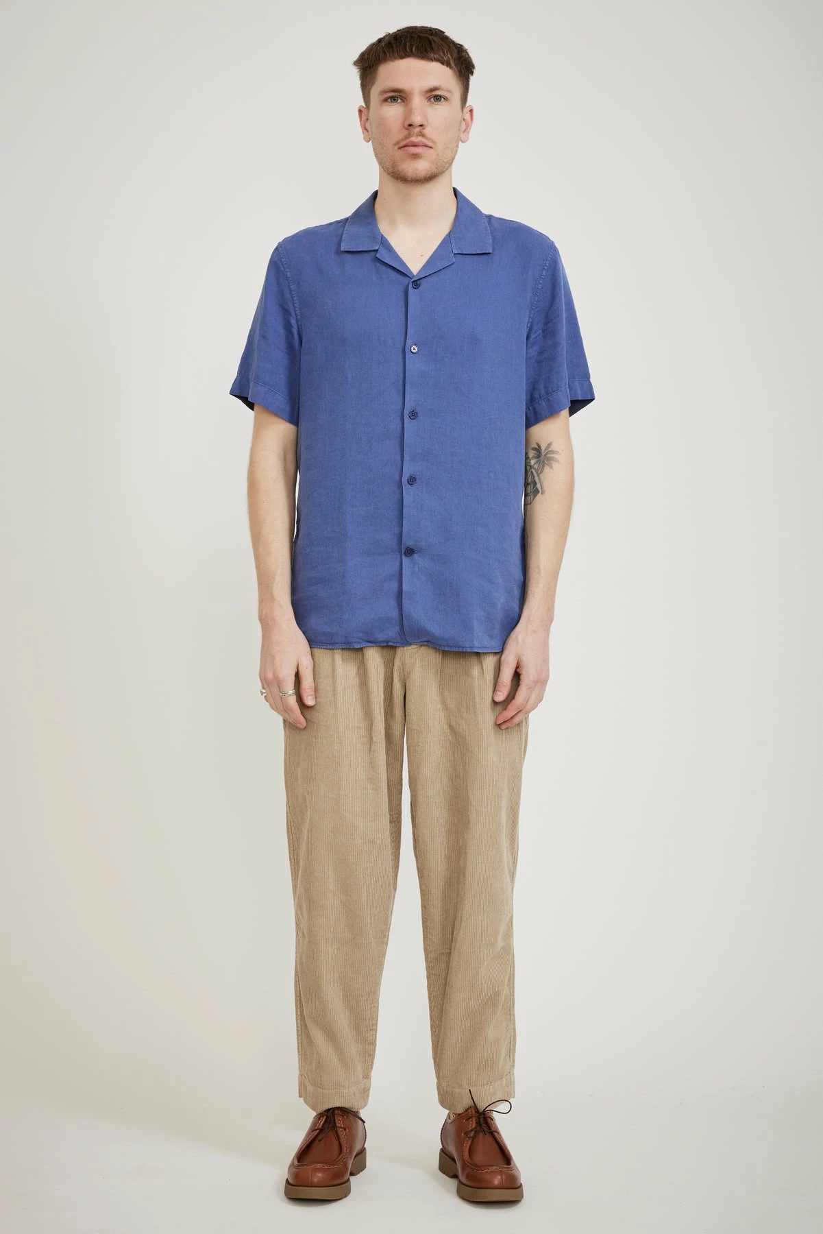 Miyagi S/S Shirt Washed Navy - Image 2