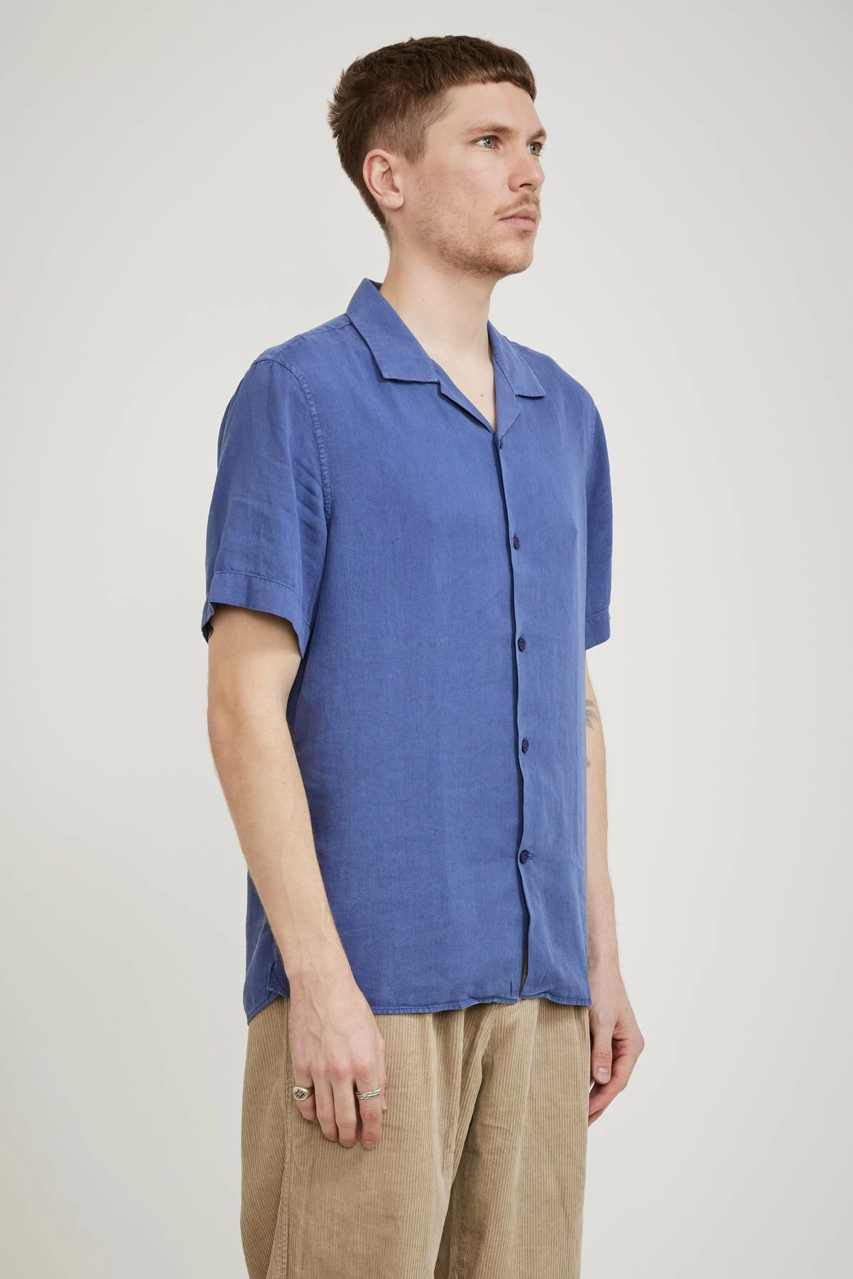 Miyagi S/S Shirt Washed Navy - Image 3