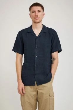 Miyagi S/S Shirt Navy Blue