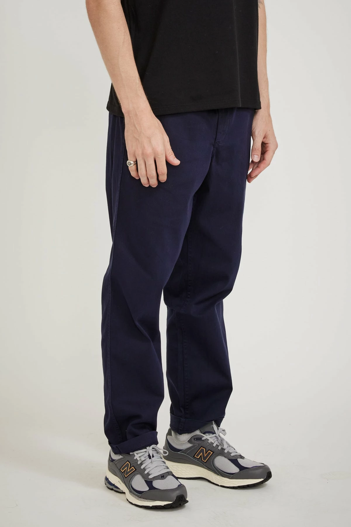 Ezra Light Stretch Pants Dark Navy - Image 3